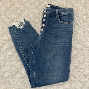 A&F super skinny high rise ankle jean